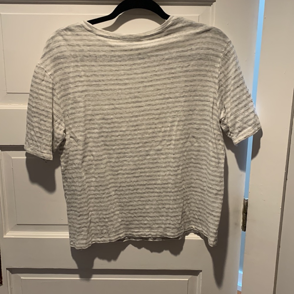 Gray and white stripped tee - Picture 2 of 4